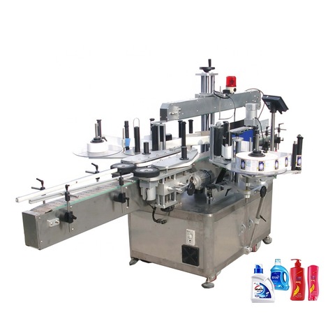 पालतू बोतलों के लिए स्वचालित स्व-चिपकने वाला छड़ी ऊर्ध्वाधर लेबलिंग मशीन 