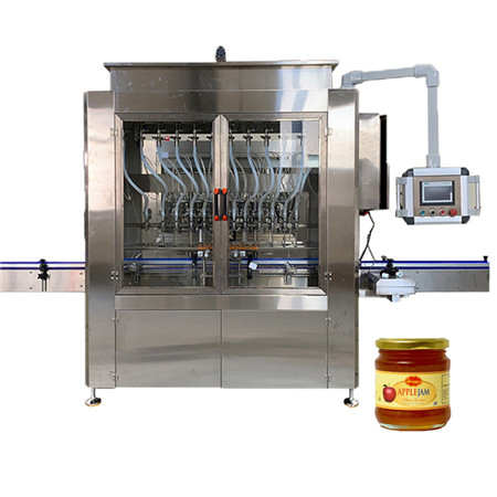 बोतल तरल पेस्ट क्रीम सॉस जाम भरने कैपिंग उत्पादन लाइन रैखिक प्रकार स्वचालित 4 नोजल भरने की मशीन 